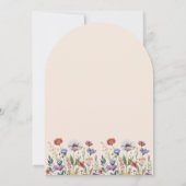 Elegant Script Watercolor Wildflower Bridal Brunch 招待状 (裏面)