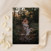 Elegant Script We Do Rustic Boho Photo Wedding セーブザデート