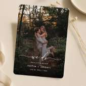 Elegant Script We Do Rustic Boho Photo Wedding セーブザデート