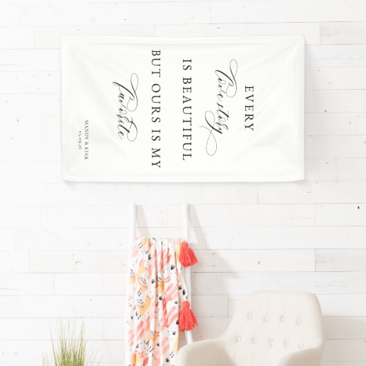 Elegant Script Wedding Backdrop Banner – love  横断幕 (インサイチュ)