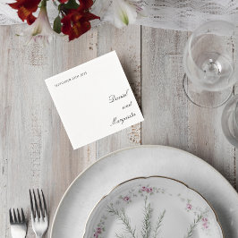 Elegant Script Wedding Cocktail Napkin スタンダードカクテルナプキン