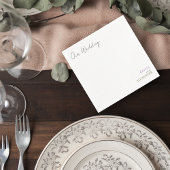 Elegant Script Wedding Cocktail Napkins スタンダードカクテルナプキン