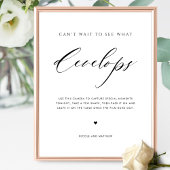 Elegant Script Wedding Disposable Camera Sign ポスター