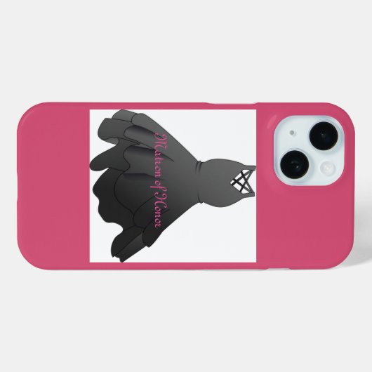 Elegant Script Wedding Dress Matron of Honor Case-Mate iPhoneケース (裏面 (横))