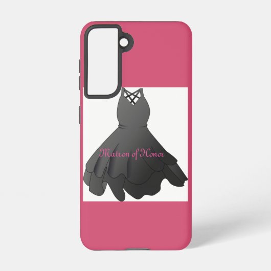 Elegant Script Wedding Dress Matron of Honor Samsung Galaxyケース (裏面)