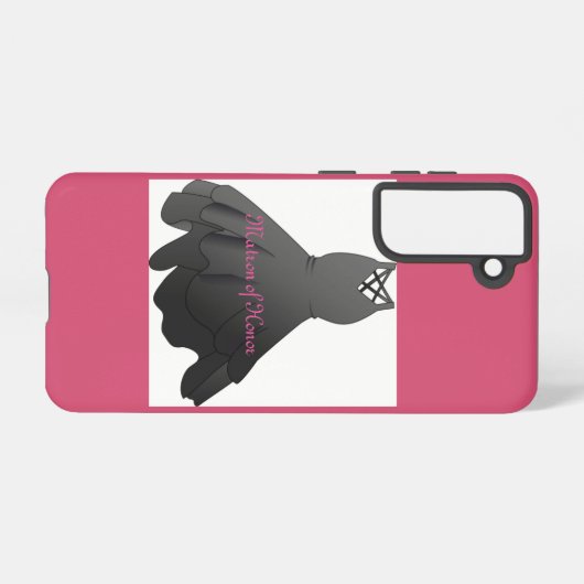 Elegant Script Wedding Dress Matron of Honor Samsung Galaxyケース (裏面横)