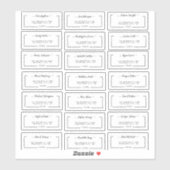 Elegant Script Wedding Guest Address Labels シール (シート)
