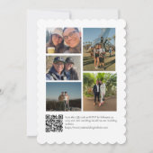 Elegant Script Wedding Invitation with 5 Photos 招待状 (裏面)