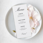 Elegant Script Wedding Menu Card メニュー