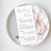 Elegant Script Wedding Menu Card メニュー
