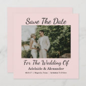 Elegant Script Wedding Photo セーブザデート (正面/裏面)