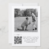 Elegant Script Wedding QR Code Invitation 招待状 (裏面)