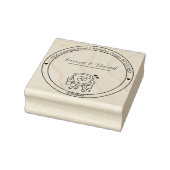 Elegant Script Wedding Return Address Stamp ラバースタンプ (スタンプ)