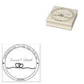 Elegant Script Wedding Return Address Stamp ラバースタンプ (押印)