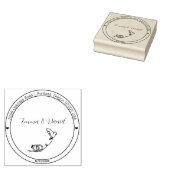Elegant Script Wedding Return Address Stamp ラバースタンプ (押印)