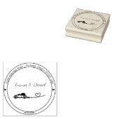 Elegant Script Wedding Return Address Stamp ラバースタンプ (押印)