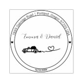 Elegant Script Wedding Return Address Stamp ラバースタンプ (インプリント)