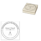 Elegant Script Wedding Return Address Stamp ラバースタンプ (押印)