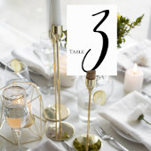 Elegant Script Wedding Table Number Card テーブルナンバー