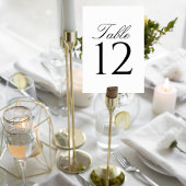 Elegant Script Wedding Table Number Card テーブルナンバー