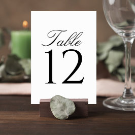 Elegant Script Wedding Table Number Card テーブルナンバー