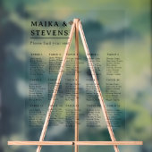 Elegant Script Wedding Table Seating Chart アクリルサイン (ニュートラル)