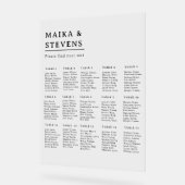 Elegant Script Wedding Table Seating Chart アクリルサイン (傾斜)