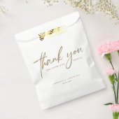 Elegant Script Wedding Thank You Custom Minimalist フェイバーバッグ (封をした状態)