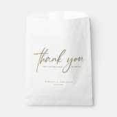 Elegant Script Wedding Thank You Custom Minimalist フェイバーバッグ (正面)