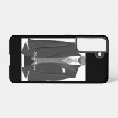 Elegant Script Wedding Tuxedo Suit Best Man Samsung Galaxyケース (裏面横)