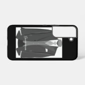 Elegant Script Wedding Tuxedo Suit Groomsman Samsung Galaxyケース (裏面横)