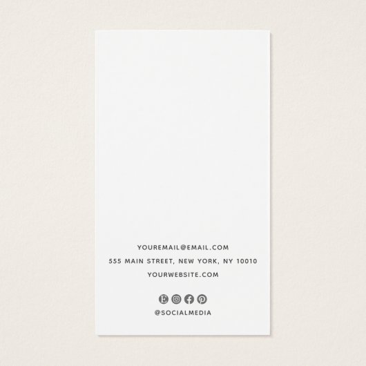 Elegant Script White Earring Display Holder (裏面)