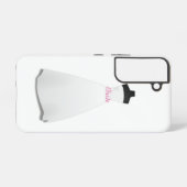 Elegant Script White Wedding Dress Bride  Samsung Galaxyケース (裏面横)