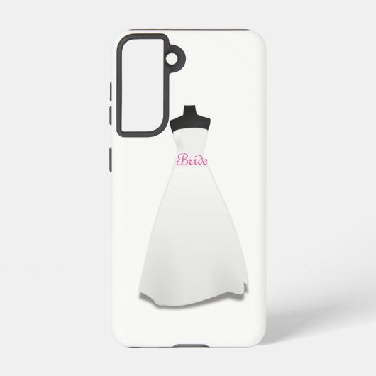 Elegant Script White Wedding Dress Bride  Samsung Galaxyケース (裏面)