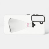 Elegant Script White Wedding Dress Bride  Samsung Galaxyケース (裏面横)