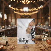 Elegant Scripted Wedding Thank You Card W Note サンキューカード