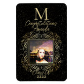 Elegant Scroll + Gold Dots Congratulation Class of マグネット (縦)