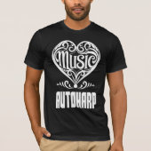 Elegant Scrolled Heart for Autoharp Lovers Tシャツ (正面)