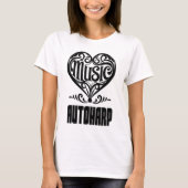 Elegant Scrolled Heart for Autoharp Lovers Tシャツ (正面)