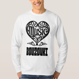 Elegant Scrolled Heart for Bouzouki Lovers Tシャツ