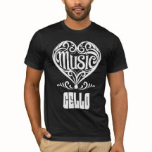 Elegant Scrolled Heart for Cello Lovers
