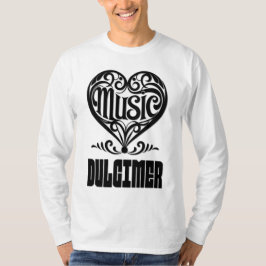 Elegant Scrolled Heart for Dulcimer Lovers Tシャツ