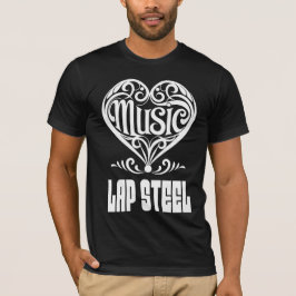 Elegant Scrolled Heart for Lap Steel Guitar Lovers Tシャツ