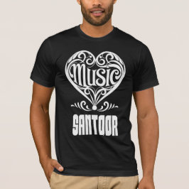 Elegant Scrolled Heart for Santoor Lovers Tシャツ