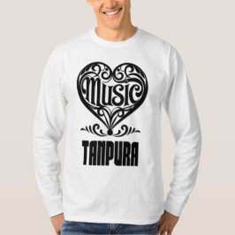 Elegant Scrolled Heart for Tanpura Lovers Tシャツ