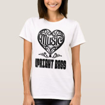 Elegant Scrolled Heart for Upright Bass Lovers