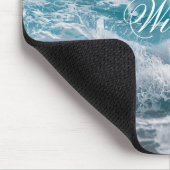 Elegant Sea Wave Pattern Personalized Mouse Pad マウスパッド (コーナー)