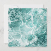 Elegant Seafoam Silver Stripe Custom Name Wedding ノートカード (裏面)