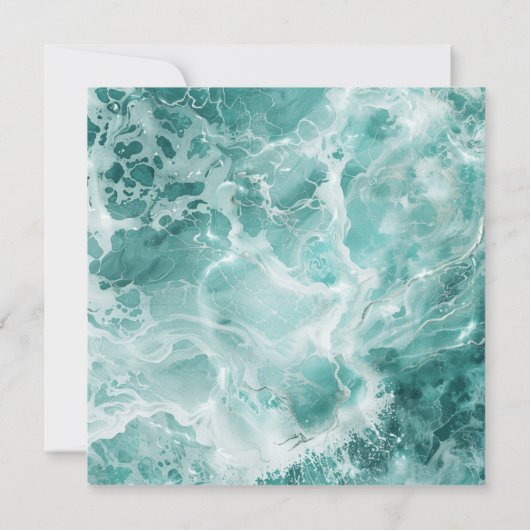 Elegant Seafoam Silver Stripe Custom Name Wedding ノートカード (裏面)