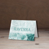 Elegant Seafoam Silver Wedding Color Name ノートカード